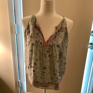 Jore Silk Top!  Light Blue Flowered Halter Style!  Size Small. New/Never Worn!
